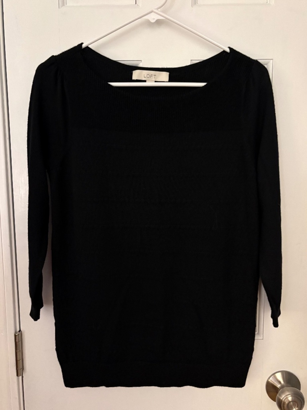 Loft perfect 3/4 sleeves boatneck sweater, Size M